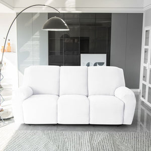 miniature avant canapé relax 3 places housses microfibre extensibles blanc