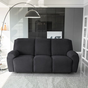miniature avant canapé relax 3 places housses microfibre extensibles noir