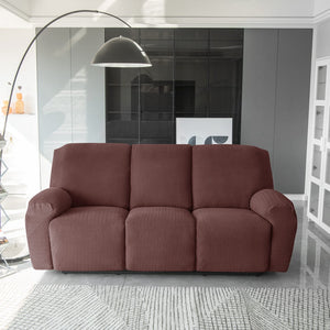 miniature avant canapé relax 3 places housses microfibre extensibles marron