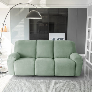 miniature avant canapé relax 3 places housses microfibre extensibles vert clair