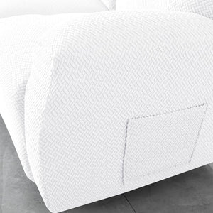 miniature avant canapé relax 3 places housses microfibre extensibles blanc