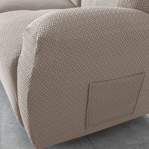 miniature avant canapé relax 3 places housses microfibre extensibles taupe