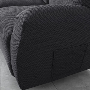 miniature avant canapé relax 3 places housses microfibre extensibles noir
