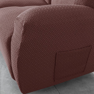 miniature avant canapé relax 3 places housses microfibre extensibles marron