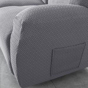 miniature avant canapé relax 3 places housses microfibre extensibles gris foncé