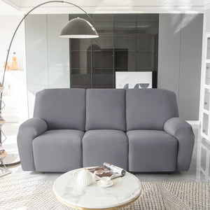 miniature avant canapé relax 3 places housses extensibles grise