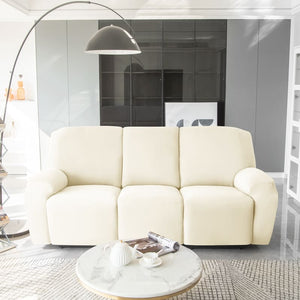 miniature avant canapé relax 3 places housses extensibles crème