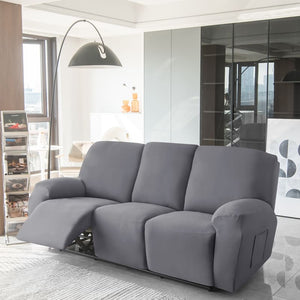 miniature avant canapé relax 3 places housses extensibles grise