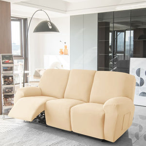 miniature avant canapé relax 3 places housses extensibles beige