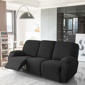 miniature avant canapé relax 3 places housses extensibles noires