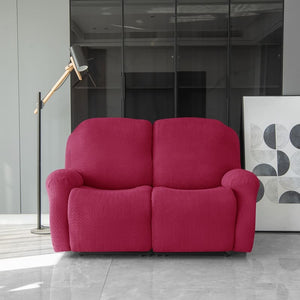 miniature avant canapé relax 3 places housses microfibre extensibles bordeaux