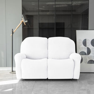 miniature avant canapé relax 3 places housses microfibre extensibles blanc