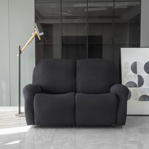 miniature avant canapé relax 3 places housses microfibre extensibles noir