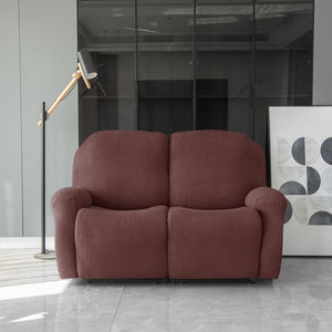 miniature avant canapé relax 3 places housses microfibre extensibles marron