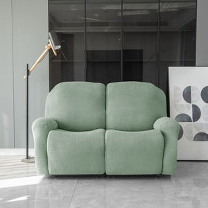 miniature avant canapé relax 3 places housses microfibre extensibles vert clair