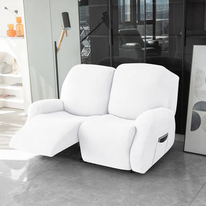 miniature avant canapé relax 3 places housses microfibre extensibles blanc