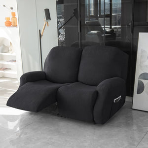 miniature avant canapé relax 3 places housses microfibre extensibles noir
