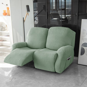 miniature avant canapé relax 3 places housses microfibre extensibles vert clair