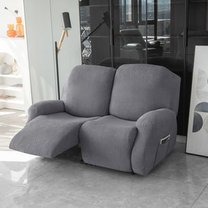 miniature avant canapé relax 3 places housses microfibre extensibles gris foncé