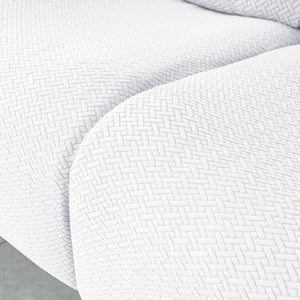 miniature avant canapé relax 3 places housses microfibre extensibles blanc