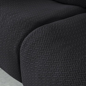 miniature avant canapé relax 3 places housses microfibre extensibles noir