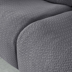 miniature avant canapé relax 3 places housses microfibre extensibles gris foncé