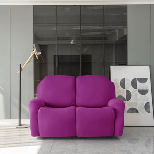 miniature avant canapé relax 3 places housses extensibles violet