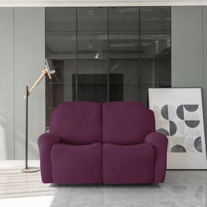 miniature avant canapé relax 3 places housses extensibles prune