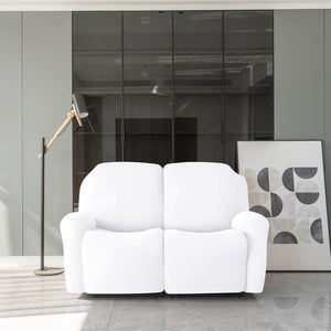 miniature avant canapé relax 3 places housses extensibles blanches