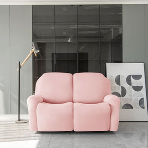 miniature avant canapé relax 3 places housses extensibles rose