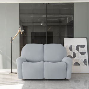 miniature avant canapé relax 3 places housses extensibles gris clair
