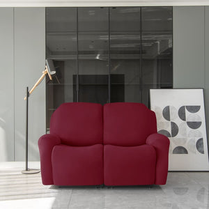 miniature avant canapé relax 3 places housses extensibles bordeaux