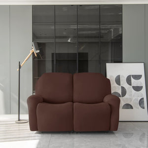 miniature avant canapé relax 3 places housses extensibles marron