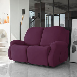 miniature avant canapé relax 3 places housses extensibles prune