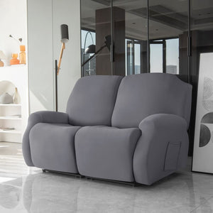 miniature avant canapé relax 3 places housses extensibles grise