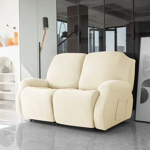 miniature avant canapé relax 3 places housses extensibles crème