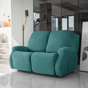 miniature avant canapé relax 3 places housses extensibles verte