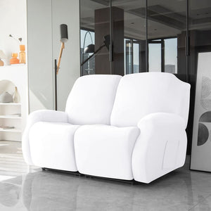 miniature avant canapé relax 3 places housses extensibles blanches