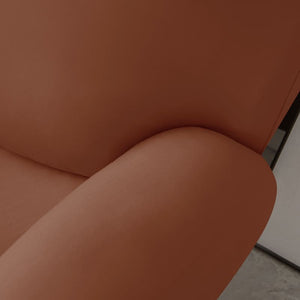 miniature avant canapé relax 3 places housses extensibles brune