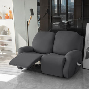 miniature avant canapé relax 3 places housses extensibles gris foncé