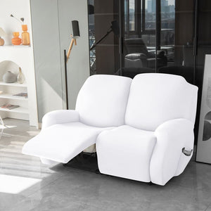 miniature avant canapé relax 3 places housses extensibles blanches