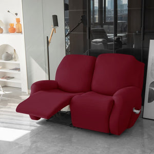 miniature avant canapé relax 3 places housses extensibles bordeaux