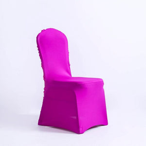 miniature Housse de Chaise Mariage Fleur Magenta de bonne qualité