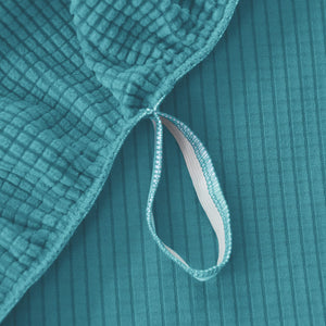 miniature élastique housse de fauteuil relax jacquard Bleu canard