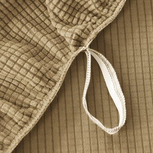 miniature élastique housse de fauteuil relax jacquard camel