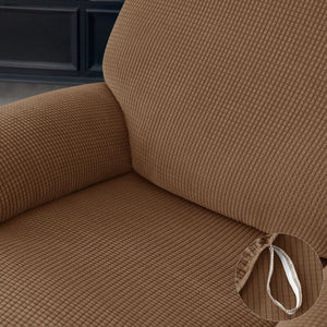 miniature tissu housse de fauteuil relax jacquard marron