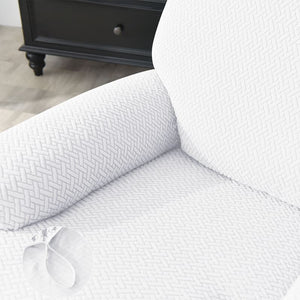 miniature tissu housse de fauteuil relax microfibre blanche