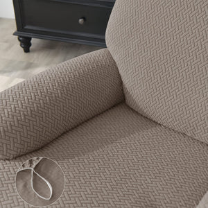 miniature tissu housse de fauteuil relax microfibre taupe