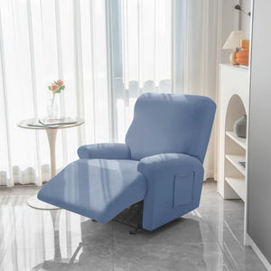 miniature couture housse de fauteuil relax bleu gris