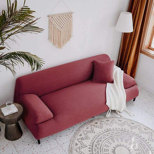miniature Housse de canapé imperméable extensible rouge brique